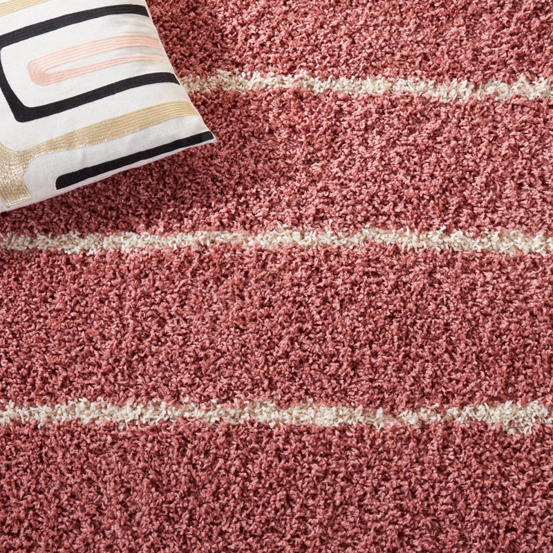 Tapis à poils longs Venus 604 en rose / ivoire Venus, Rectangle 4 pi x 6 pi