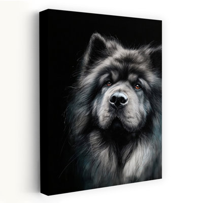 Chow Chow Dog by Justyna Jaszke - Wrapped Canvas Print