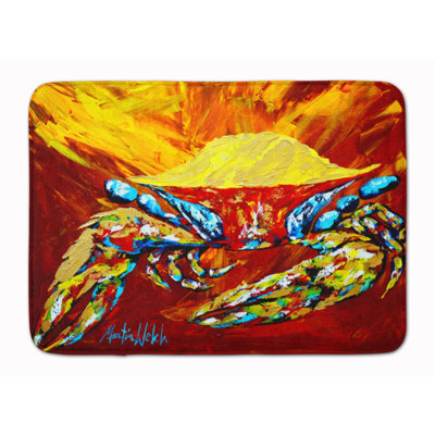 Tapis pour salle de bain en mousse à mémoire brun crabe buster