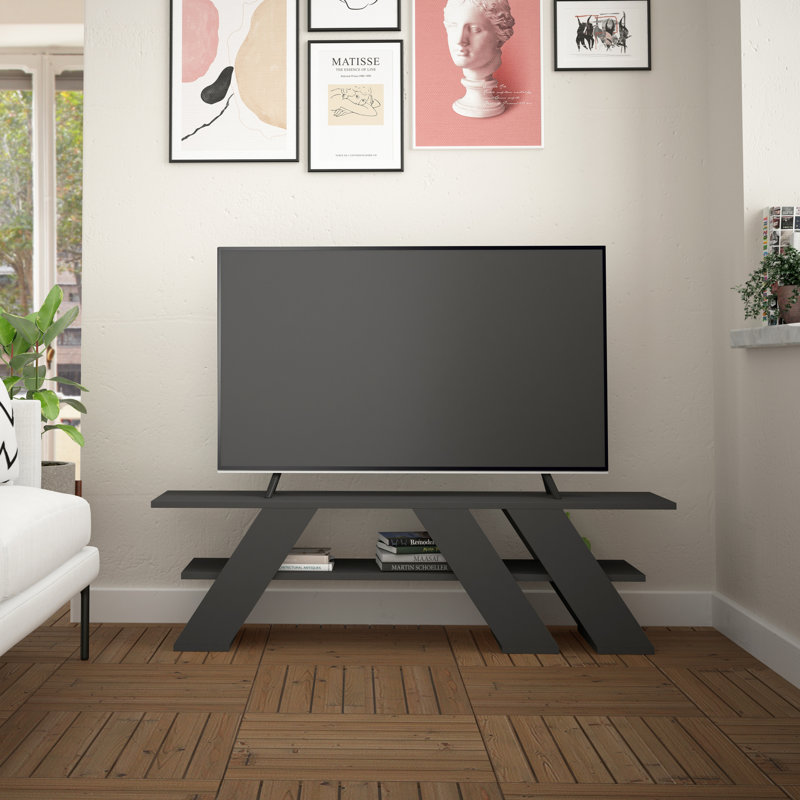 Ociuso Modern TV Stand Stylish and Functional for TVs up to 60", Anthracite