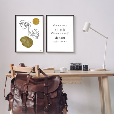 «Dream Tropical Dream of Me» par Birch & Ink - ensemble de 2 impressions