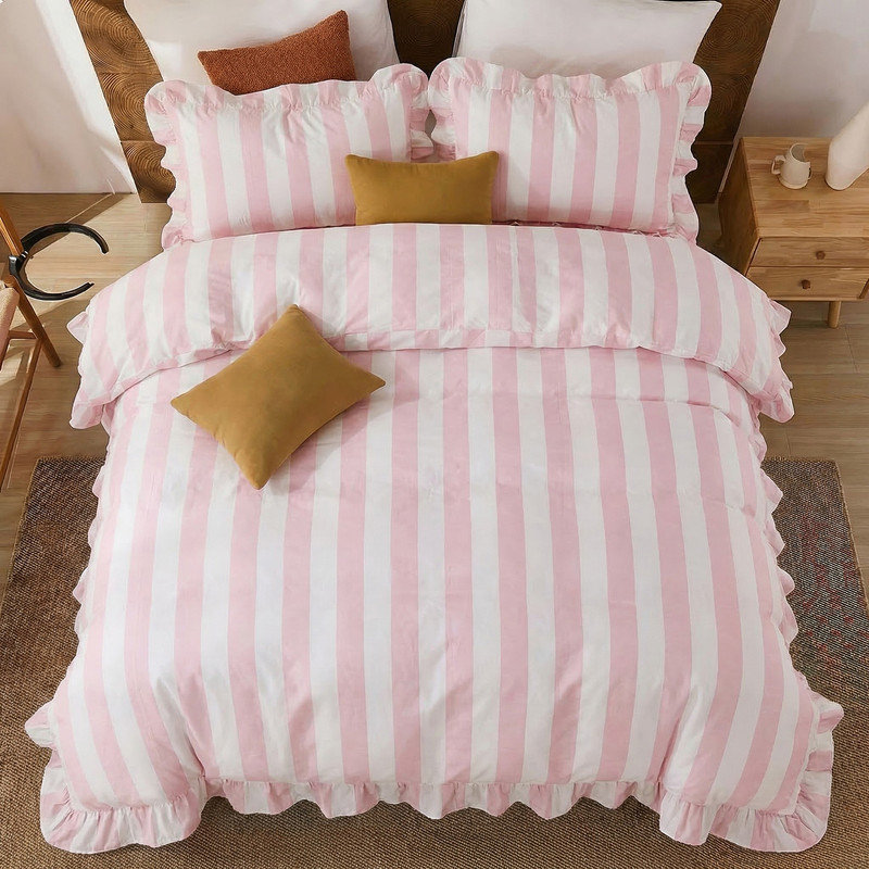 Cotton Twill Striped Comforter