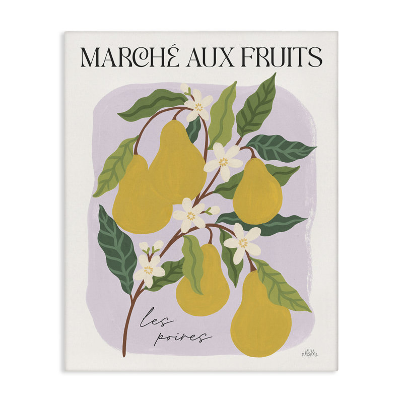 Art mural sur toile Marche aux poires par Wild Apple Portfolio, H 40 po x l 30 po