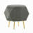 Ottoman In Gold Metal And Green Fabric With Storage-1967332233