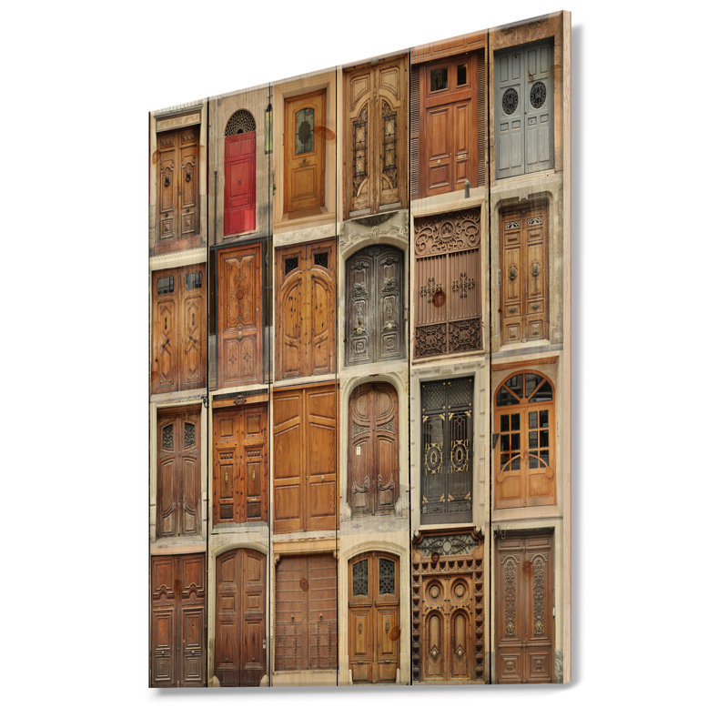 Portes Art nouveau - Impression sur bois, H 32 po x l 24 po x P 1 po