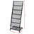 Magazine Rack 18.7"x16.9"x52.4" Black A4
