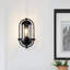Applique murale classique encastrée 1 lumière Mohnton en noir mat avec abat-jour en verre transparent