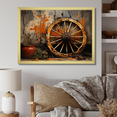 " Orange Old Cart Wheels I "