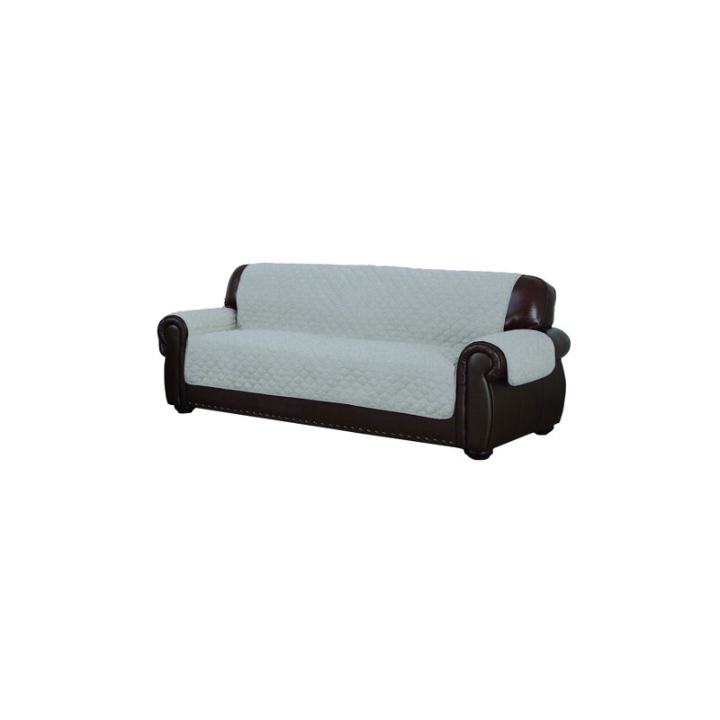 Housse pour canapé à coussins carrés/rectangulaires réversible, Argent / noir