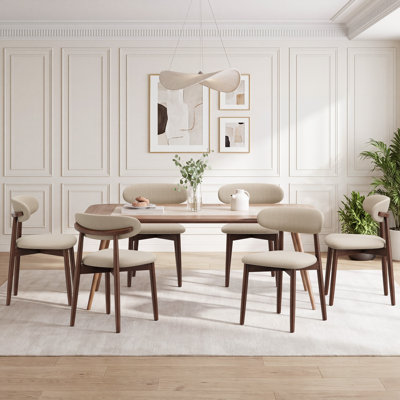 Solon Upholstered Solid Wood Side Dining Chair