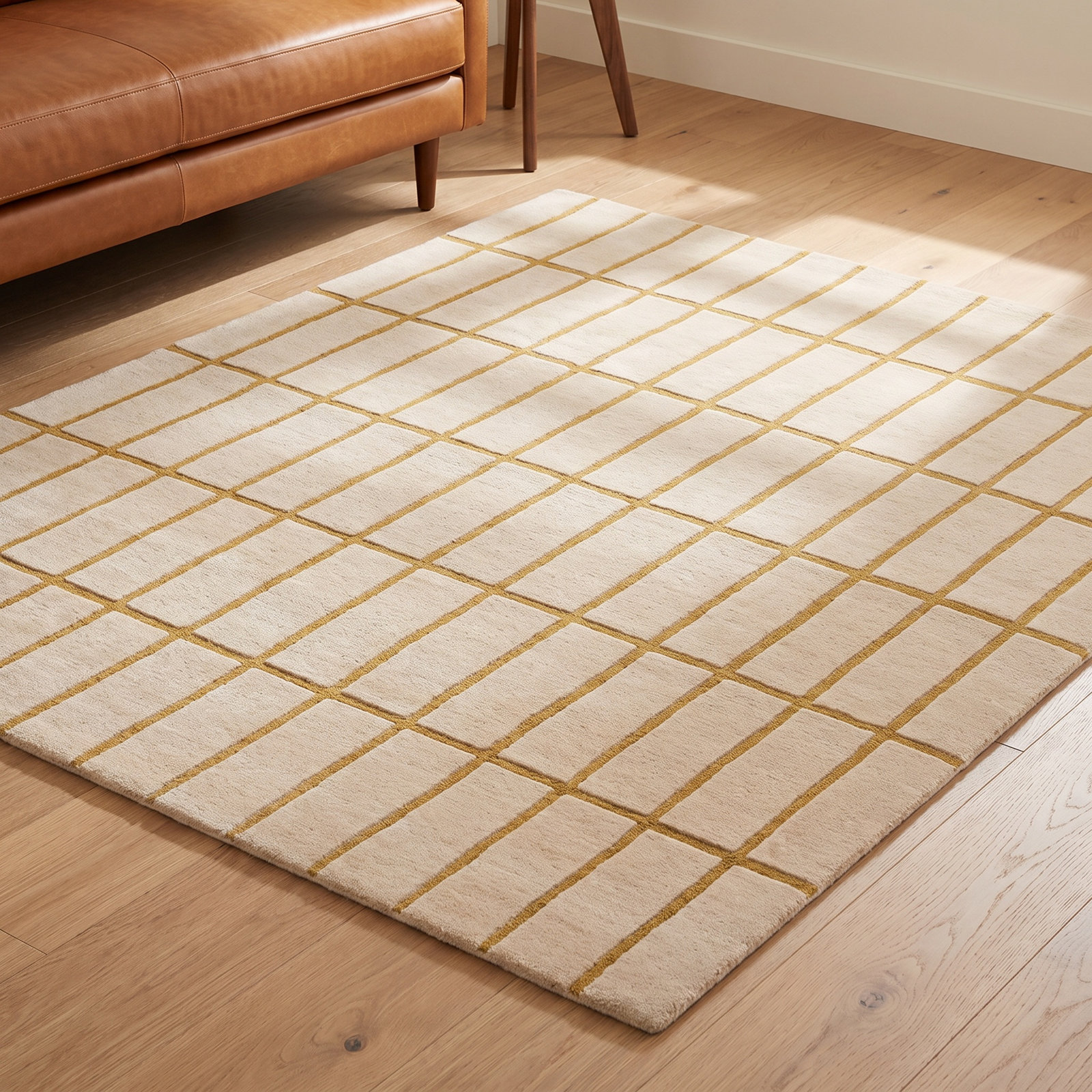 Tiiliskivi Hand-Tufted Geometric Rug, Rectangle 5'7" x 7'10"