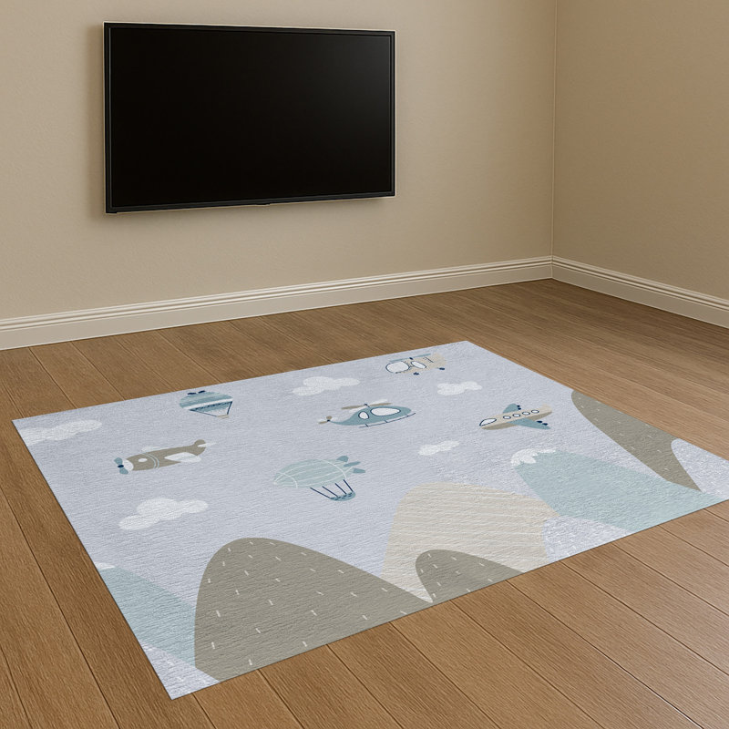 Geometric Shapes Area Rug, Rectangle 90 x 150 cm