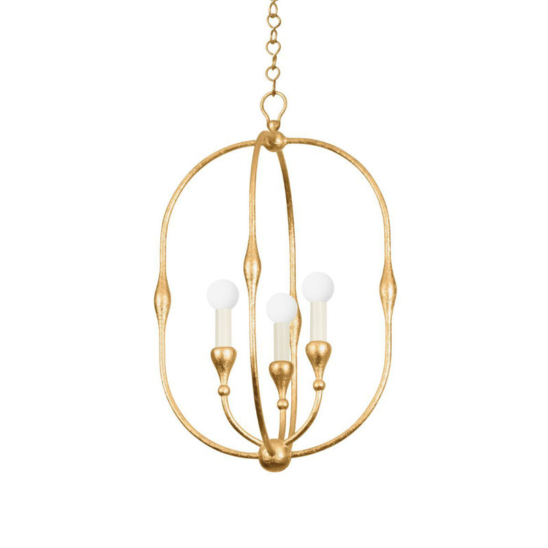 Baltic Light Lantern, Vintage Gold Leaf, 23.75" H x 15" W x 15" D