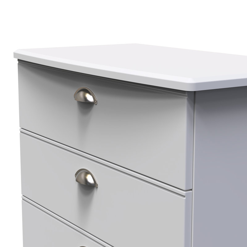 Fully Assembled Murier 3 Drawer Chest, Grey Matt/Grey Matt