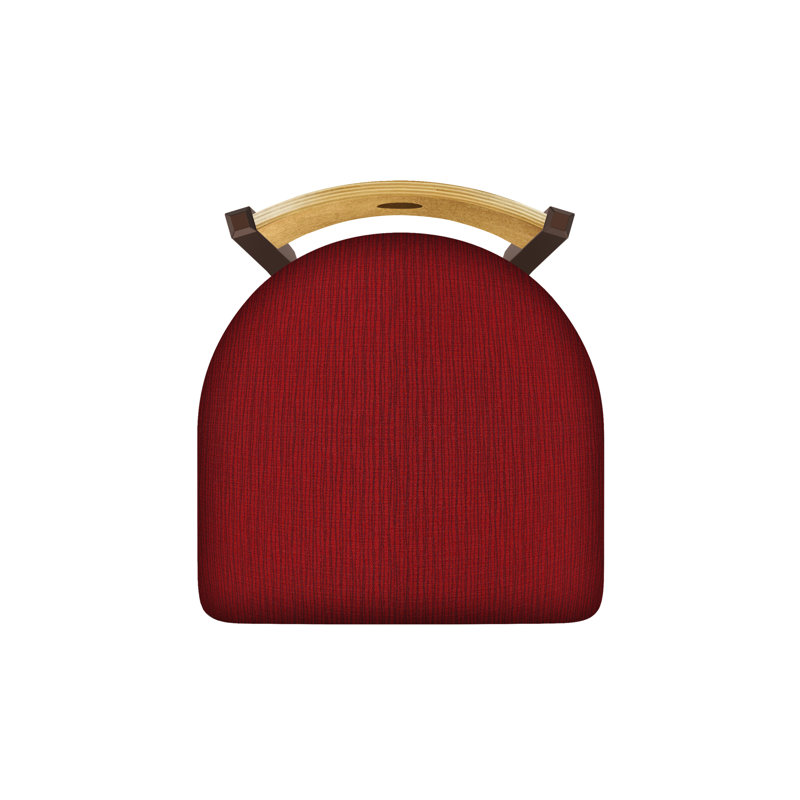 Tabouret pivotant Voltaire, Érable moyen, Siège Graph Ruby / dossier moyen érable, Bronze