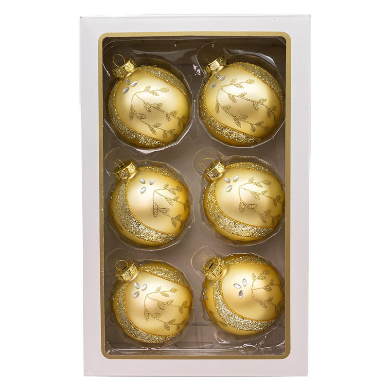 Kurt Adler 80MM Glass Striped Ball Ornament - Thumbnail 3