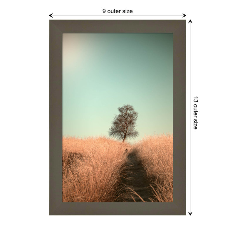 Grass And Path by Jaap Van Den, 9" W x 13" H, Gray