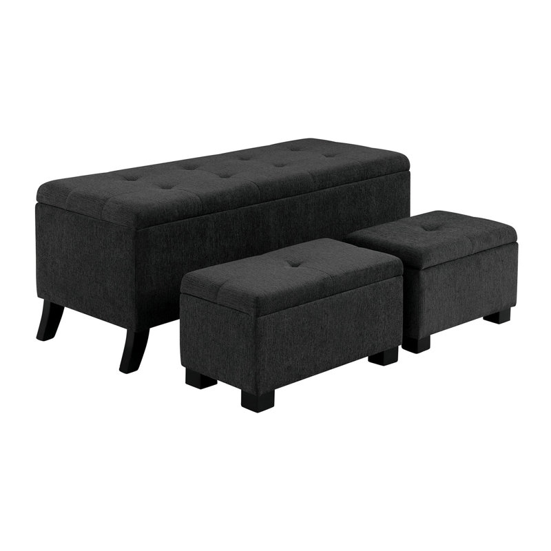 Polyester Upholstered Storage Bench