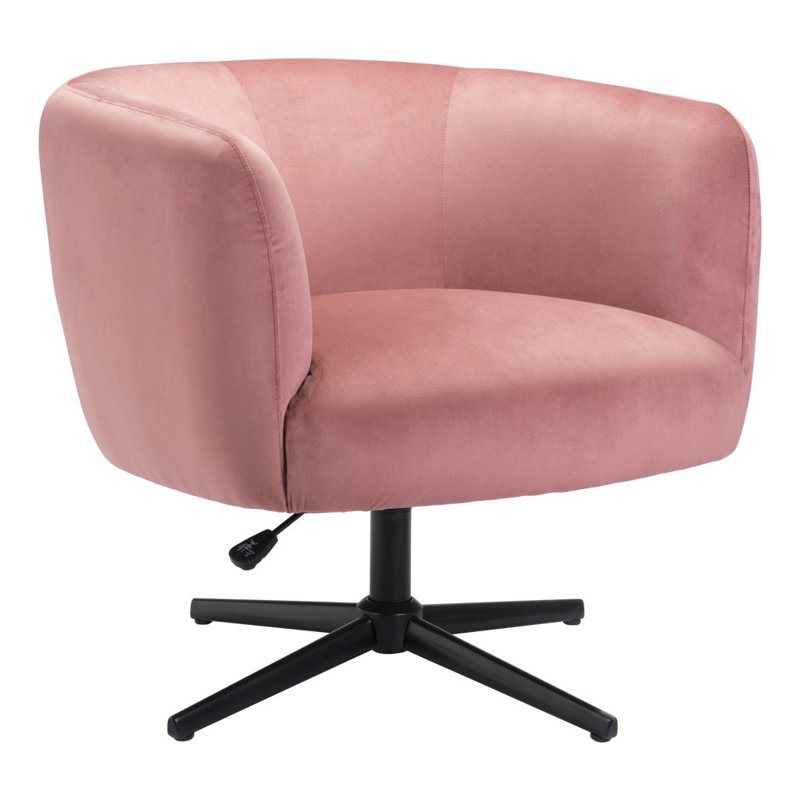 Fauteuil demi-tonneau 30 po rose et noir
