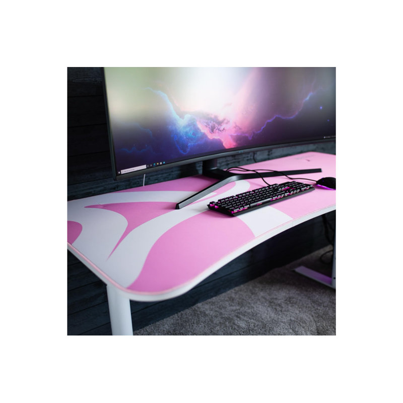 Tapis de souris avec rebords cousus sur toute la surface, interchangeable, résistant à l'eau et lavable Arena - rose A, Rose