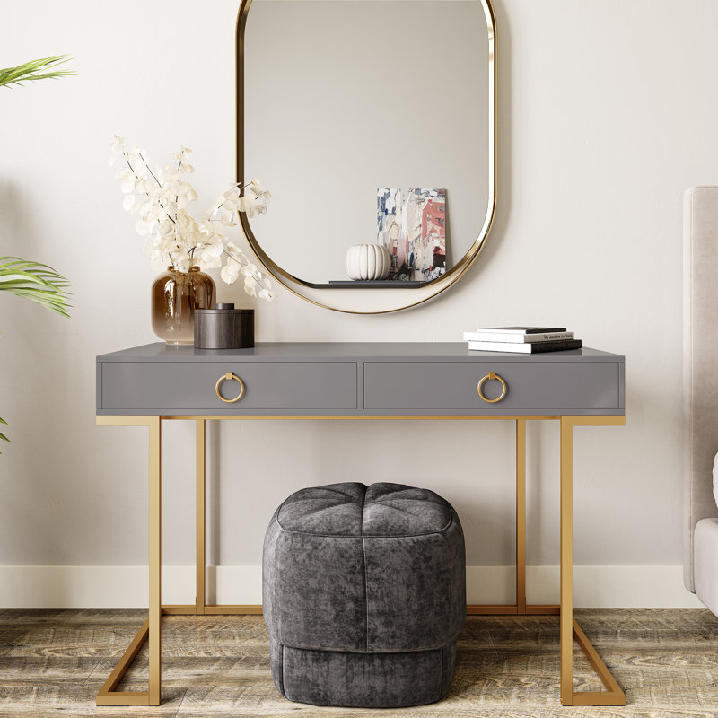 Crider 45'' Desk, Dark Gray
