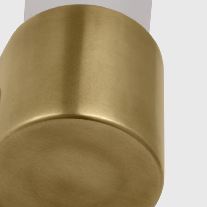Kelly Wearstler Volver 1-light Medium Single Sconce in Bronze with Clear Etched Glass shade, Antique Brass