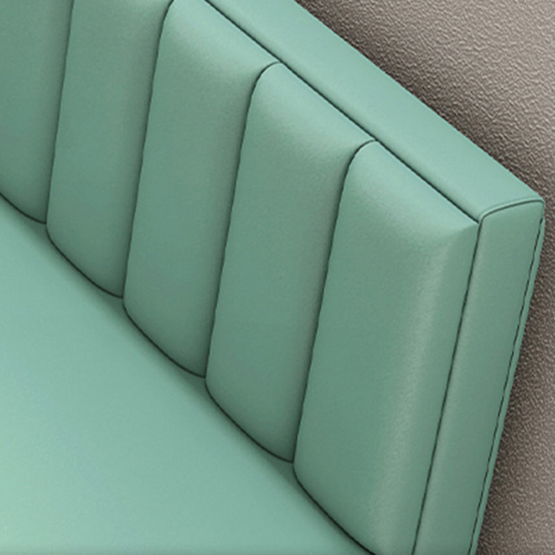 Banc rembourré en similicuir, Vert