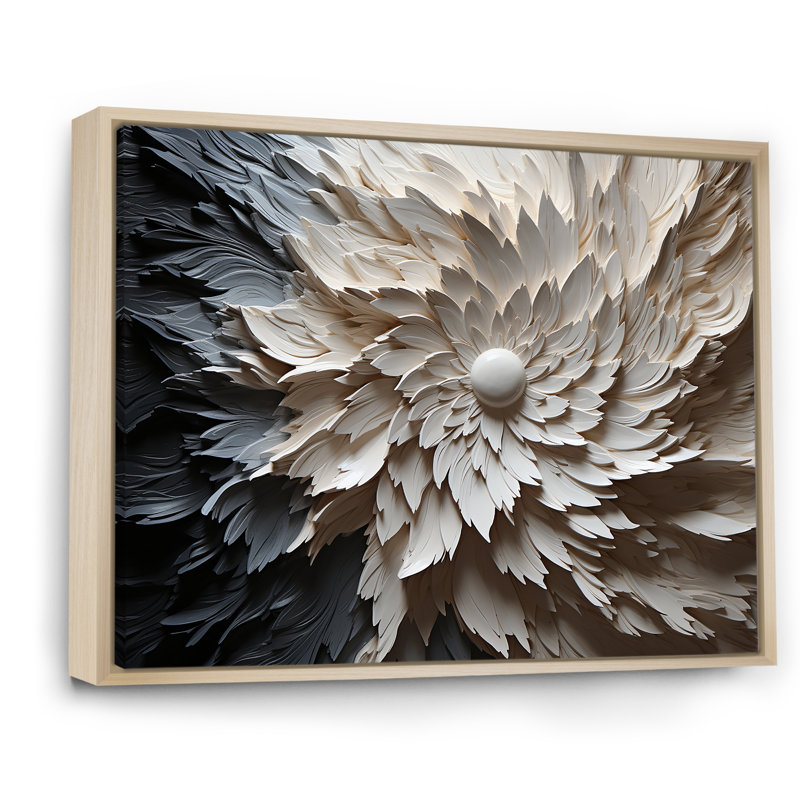 Minimalism Beauty Serenity Art I - Minimalism Wall Art, Natural Floater Framed, 24" H x 32" W