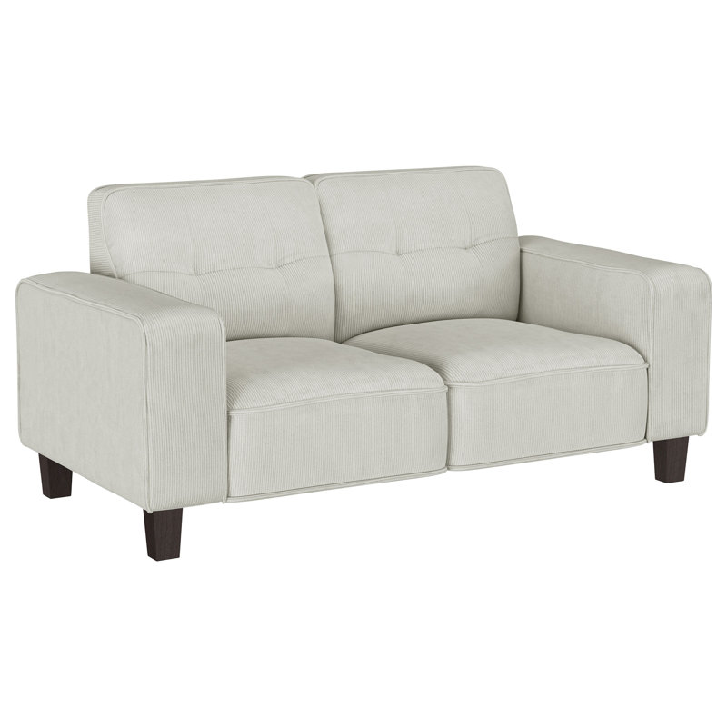 Causeuse capitonnée Klarita, Beige