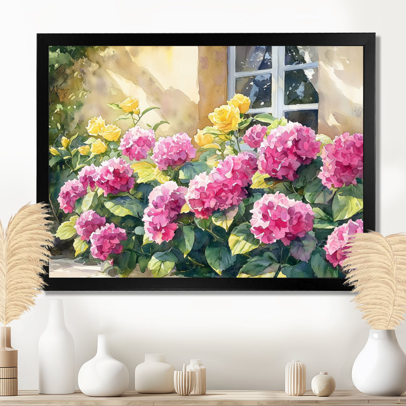Isella - Floral Wall Art, Reproduction encadrée d'une seule photo, H 30 po x l 40 po, Noir, noir, noir, noir