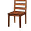 Ensemble de 2 chaises de salle à manger en bois massif Tabac