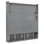 Grand lit escamotable mural avec tablettes supérieures et USB