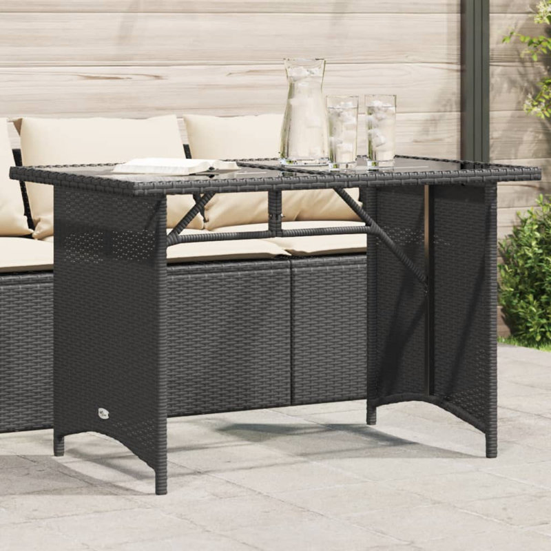 Rectangular Outdoor Dining Table , 110cm cm W 68cm cm D, Black