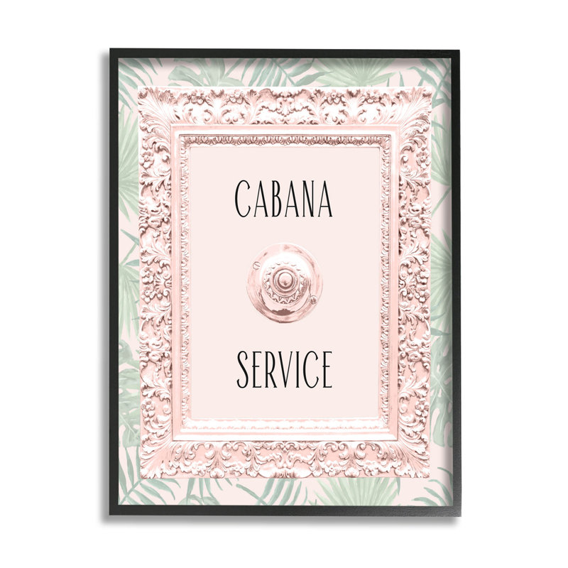 Cabana Service, feuilles tropicales, estampe numérique par Lil 'Rue, H 14 po x l 11 po x P 1,5 po