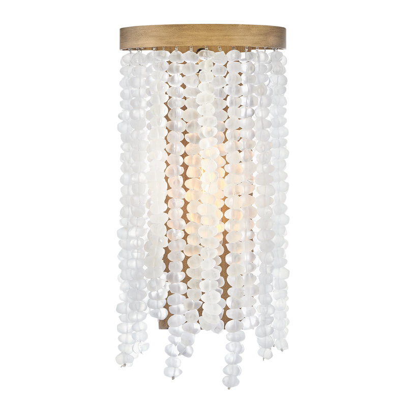 Dune Steel Metal Flush Mounted Sconce, Burnished Gold
