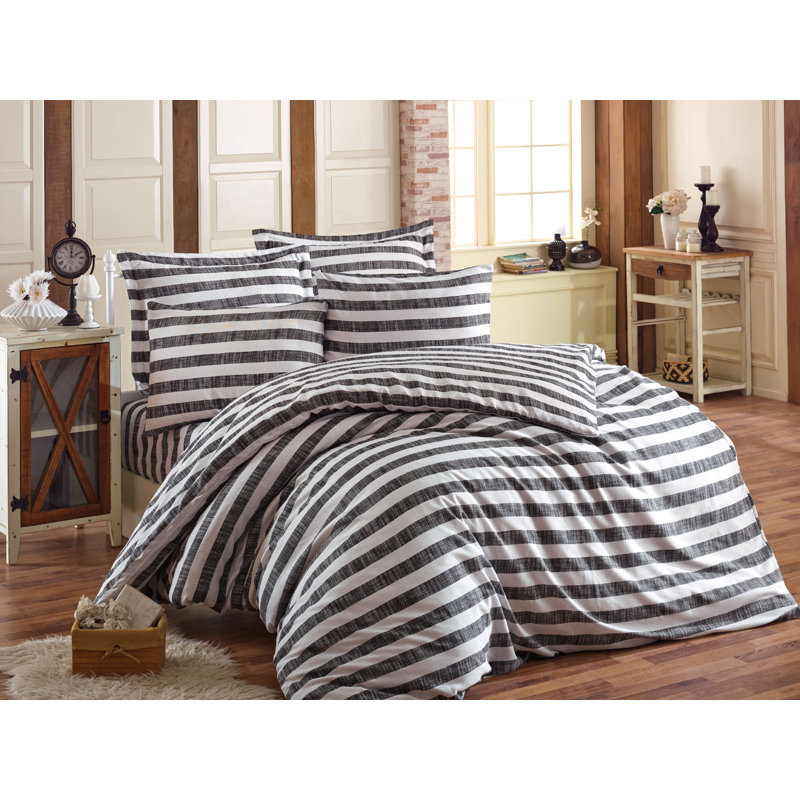 Boscobel Striped Duvet Cover Set, 155 x 200cm Duvet Cover + 1 Pillowcase (50 x 80)