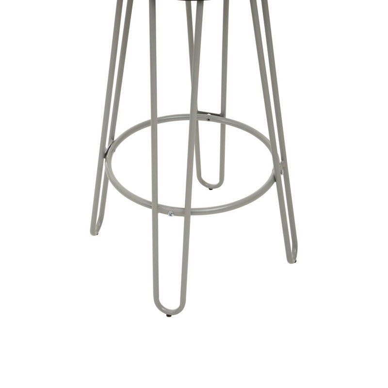 Counter Stool with Metal Frame, Grey