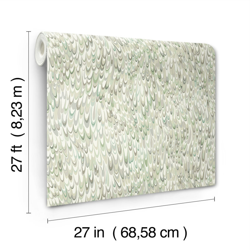 Aslan Marble Wallpaper Double Roll by Ronald Redding, Green