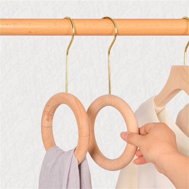 Silkcircle Solid Wood Scarf Hanger, 30