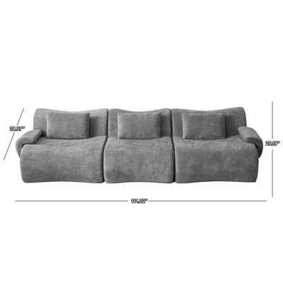 Welliver 111.02'' Upholstered Modular Sofa 