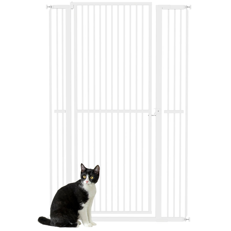 Barrière pour chat très haute 59 po, barrière pour animaux 30 à 41 po, Blanc