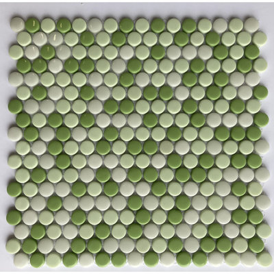 Carreau de mosaïque rond pour mur et plancher en verre 0,63 "x 0,63" Sicily