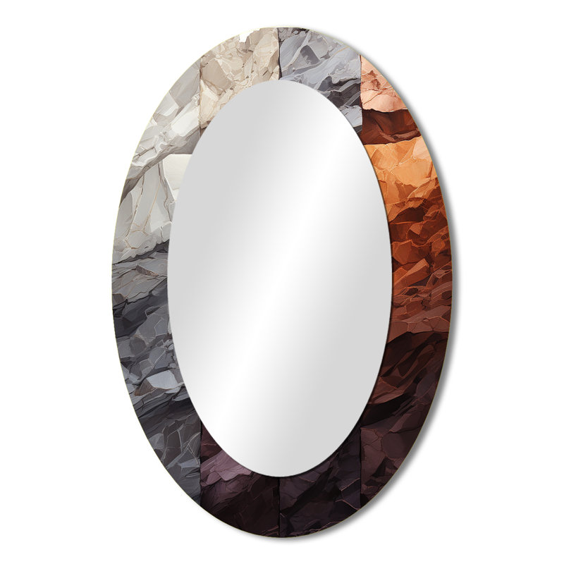 Miroir mural Bean Stone Collage, 36 po x 24 po