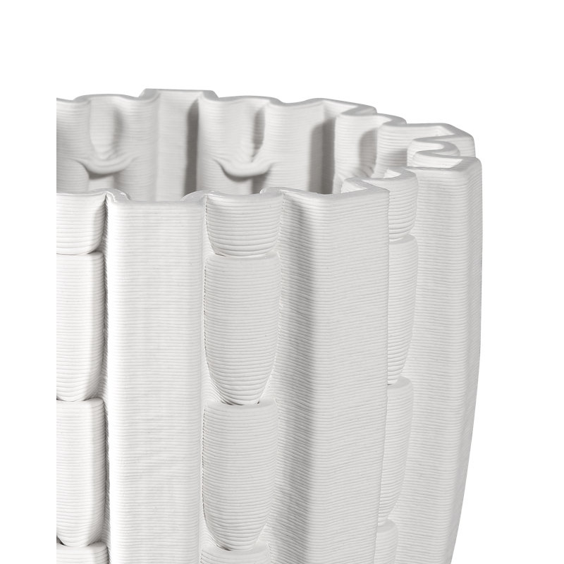 Fluted Medium Vase, 10.5" H x 7.75" W x 7.75" D
