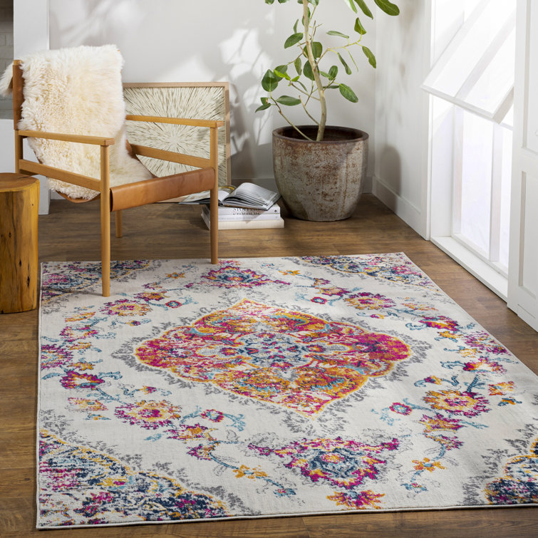 Tapis crème / rose vif Spera
