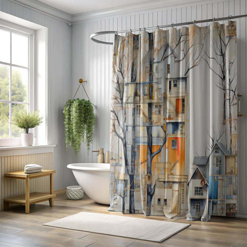 Rideau de douche Imojen, H 74 po x l 71 po