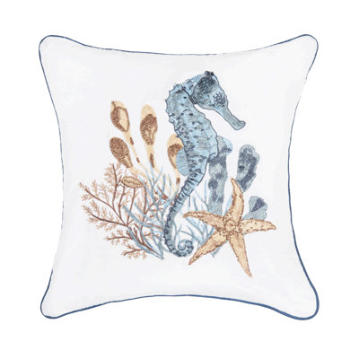 Seahorse Sands Throw Pillow