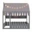 Lit de sol pour enfants de style Montessori équipé d'une barrière de sécurité, d'un auvent, d'un éclairage et de trois unités de rangement-1230031988-1230031987