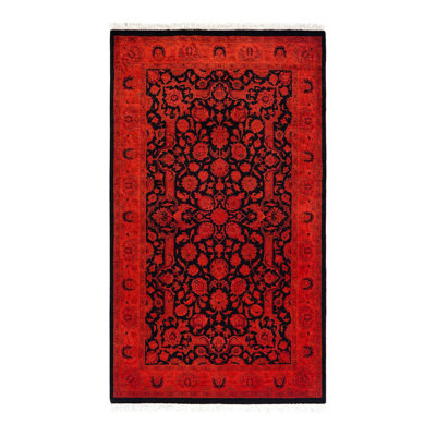 Prunell One-of-a-Kind 3' 1" X 5' 4" New Age Rectangular Wool Area Rug Orange