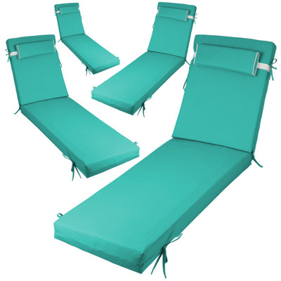 4ps 3-inch Thick Outdoor Lounge Chair Cushion-waterproof And Colorfast, Suitable For Most 72-inch Pool Balcony Chairs.